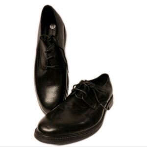 EXPRESS Men's Black Lace Up Polished Leather Dress Shoes Sz US 11